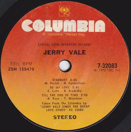 Jerry Vale - Jerry Vale Sings The Great Love Songs