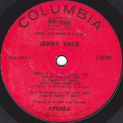Jerry Vale - The Jerry Vale Italian Album