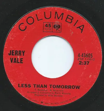Jerry Vale - This Day Of Days / Less Than Tomorrow
