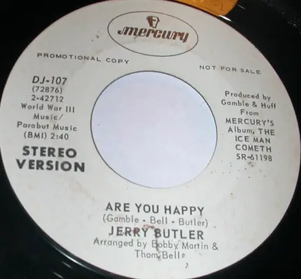 Jerry Butler - Are You Happy