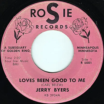 Jerry Byers - Loves Been Good To Me / Face In The Crowd