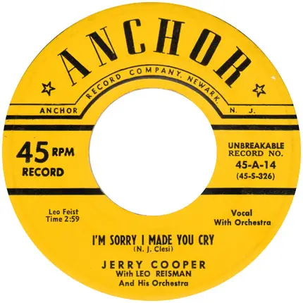 Jerry Cooper And The Johnny Guarnieri Quintet - Have You Ever Been Lonely / I'm Sorry I Made You Cry