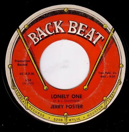 Jerry Foster - Lonely One / Romeo