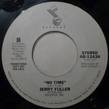 Jerry Fuller - Salt On The Wound / No Time