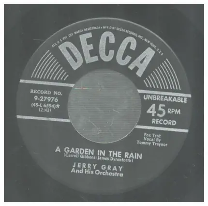 Jerry Gray And His Orchestra - A Garden In The Rain / Unforgettable