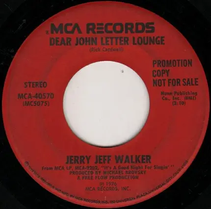 Jerry Jeff Walker - It's a Good Night for Singin'