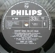 LP - Jerry Lee Lewis - Country Songs For City Folks