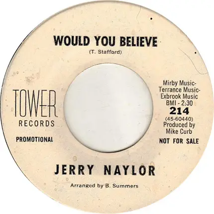 Jerry Naylor - Would You Believe