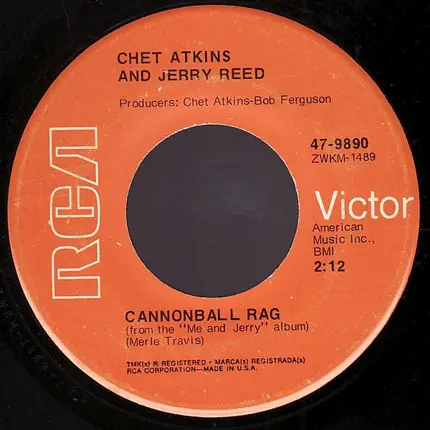 Jerry Reed And Chet Atkins - Tennessee Stud / Cannonball Rag