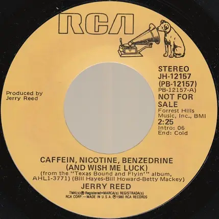 Jerry Reed - Caffein, Nicotine, Benzedrine (And Wish Me Luck)