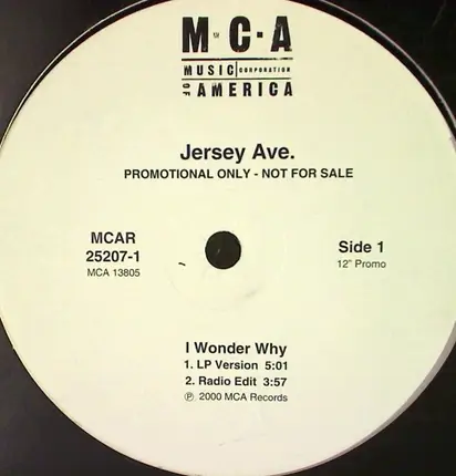 Jersey Ave. - I Wonder Why