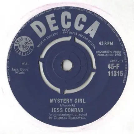Jess Conrad - Mystery Girl / The Big White House
