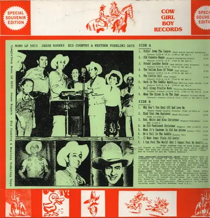 Jesse Rogers - His Country & Western Yodeling Days