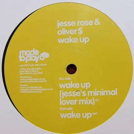 Jesse Rose & Oliver s - Wake Up