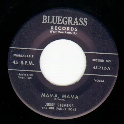 Jesse Stevens - Mama Mama / No Bluebirds In The Sky