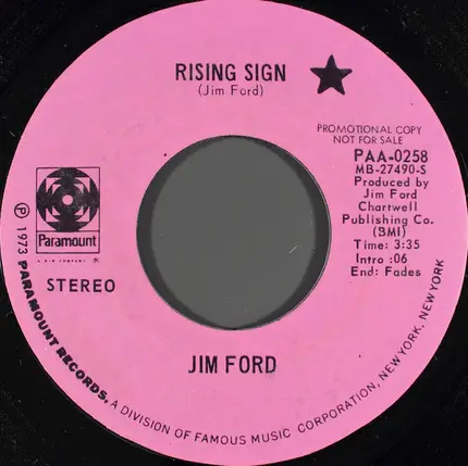 Jim Ford - Rising Sign