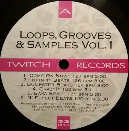 Jim Hopkins - Loops, Grooves & Samples Vol. 1