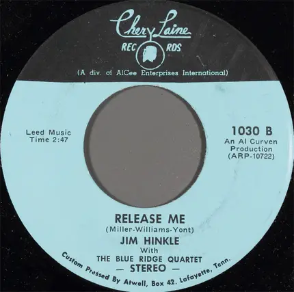 Jim Hinkle & The Blue Ridge Quartet - Nobody's Darling