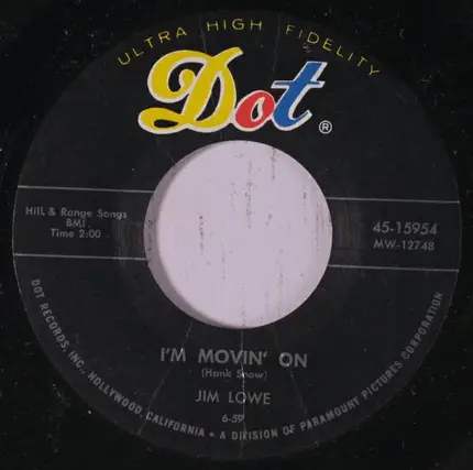 Jim Lowe - Without You / I'm Movin' On
