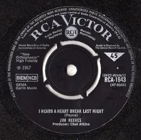 Jim Reeves - I Heard A Heart Break Last Night