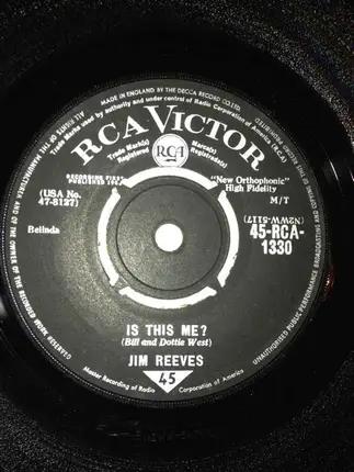 Jim Reeves - Missing Angel / Is This Me?