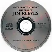CD - Jim Reeves - According To My Heart - The Best Of Jim Reeves