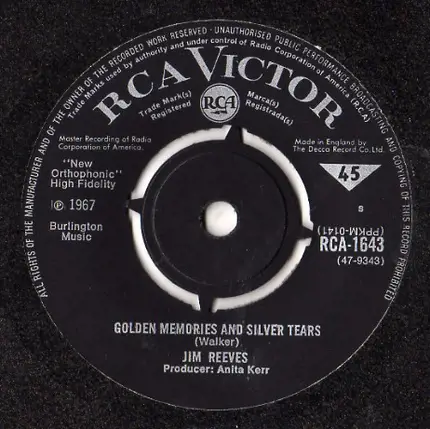 Jim Reeves - I Heard A Heart Break Last Night