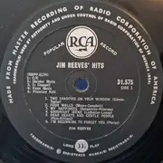 LP - Jim Reeves - Jim Reeves' Hits - Mono