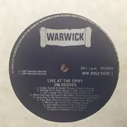 LP - Jim Reeves - Live At The Opry