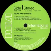 LP - Jim Reeves - Yonug & Country