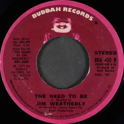 Jim Weatherly - The Need To Be