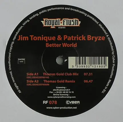 Jim Tonique & Patrick Bryze - Better World