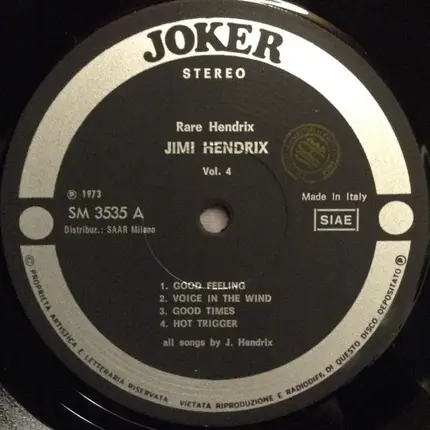 Jimi Hendrix - Rare Hendrix Vol. 4