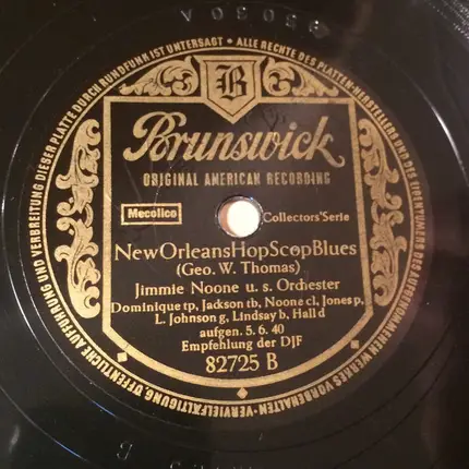 Jimmie Noone And His Orchestra - Keystone Blues / New Orleans Hop Scop Blues