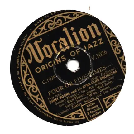 Jimmie Noone's Apex Club Orchestra - Four Or Five Times / My Monday Date