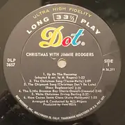 LP - Jimmie Rodgers - Christmas With Jimmie Rodgers - Mono