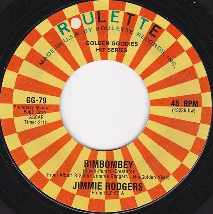 Jimmie Rodgers - Make Me A Miracle / Bimbombey