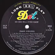 LP - Jimmie Rodgers - No One Will Ever Know - Mono