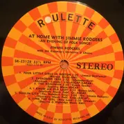 LP - Jimmie Rodgers With Joe Reisman And His Orchestra And Chorus - At Home With Jimmie Rodgers - An Evening Of Folk Songs