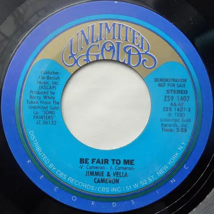 Jimmie & Vella Cameron - Be Fair To Me