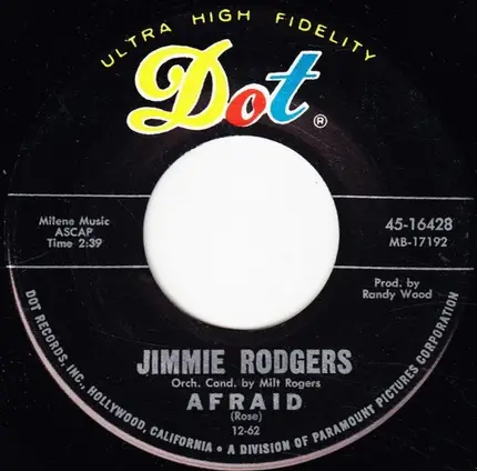 Jimmie Rodgers - I'll Never Stand In Your Way / Afraid