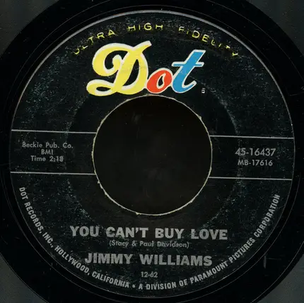 Jimmy Williams - You Can't Buy Love / Wishing Ring