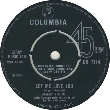 Jimmy Young - Someone To Turn To / Let Me Love You