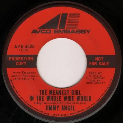 Jimmy Angel - The Meanest Girl In The Whole Wide World