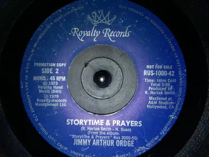 Jimmy Arthur Ordge - Storytime & Prayers /