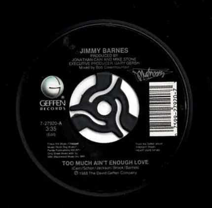 Jimmy Barnes - Too Much Ain't Enough Love