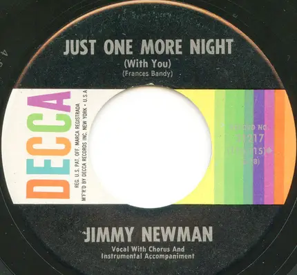 Jimmy C. Newman - Everybody's Dying For Love / Just One More Night