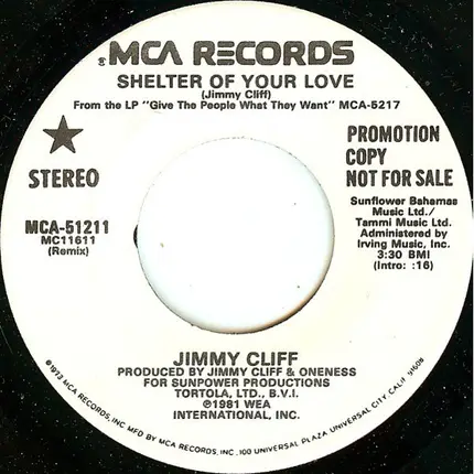 Jimmy Cliff - Shelter Of Your Love