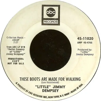 Jimmy Dempsey - These Boots Are Made For Walking / Bessie Was A Good Old Cow