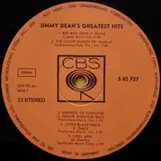 LP - Jimmy Dean - Jimmy Dean's Greatest Hits